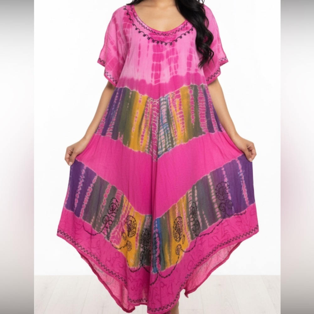 Colorful Women's tye dress size XL
